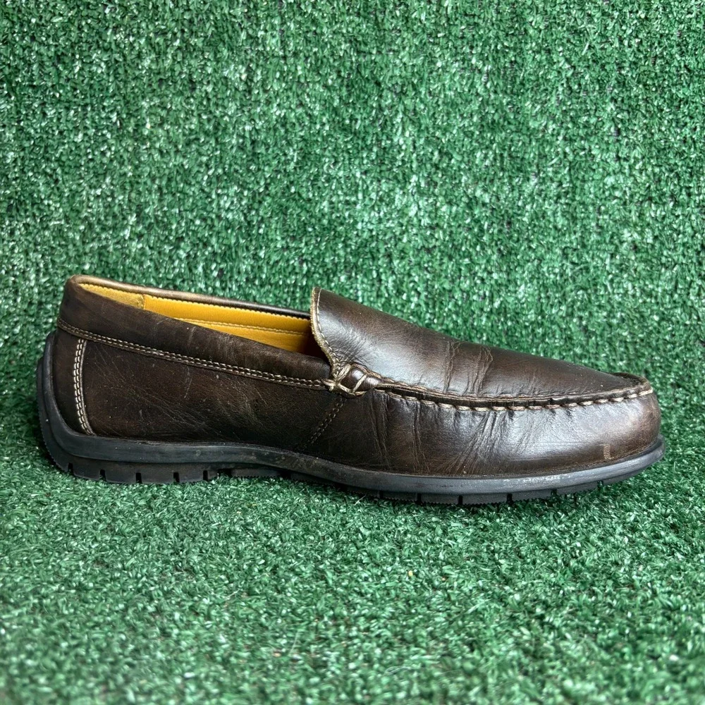 ECCO Classic Moc Vegetable Tanned Leather Slip On‎ Driving Loafer Brown Mens 7.5